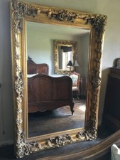 Antique Gold Large Statement Swept French Dress Leaner Floor Wall Mirror 6ft 3ft