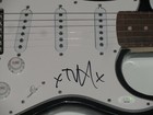 TIM MCILRATH SIGNED BLACK ELECTRIC GUITAR RISE AGAINST PROOF JSA COA — photo 2