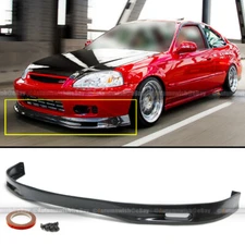 Fits 99-00 Honda Civic 2DR 3DR 4DR JDM Polyurethane Spoon Style Front Bumper Lip