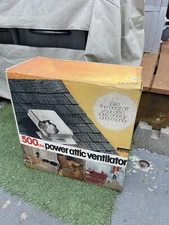 NOS Montgomery Ward Attic Fan Mount, Automatic Power Attic Ventilator USA