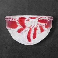 Ruby Ribbon Crystal Tealight Holder Bowl Celebrations by Mikasa Candy Dish
