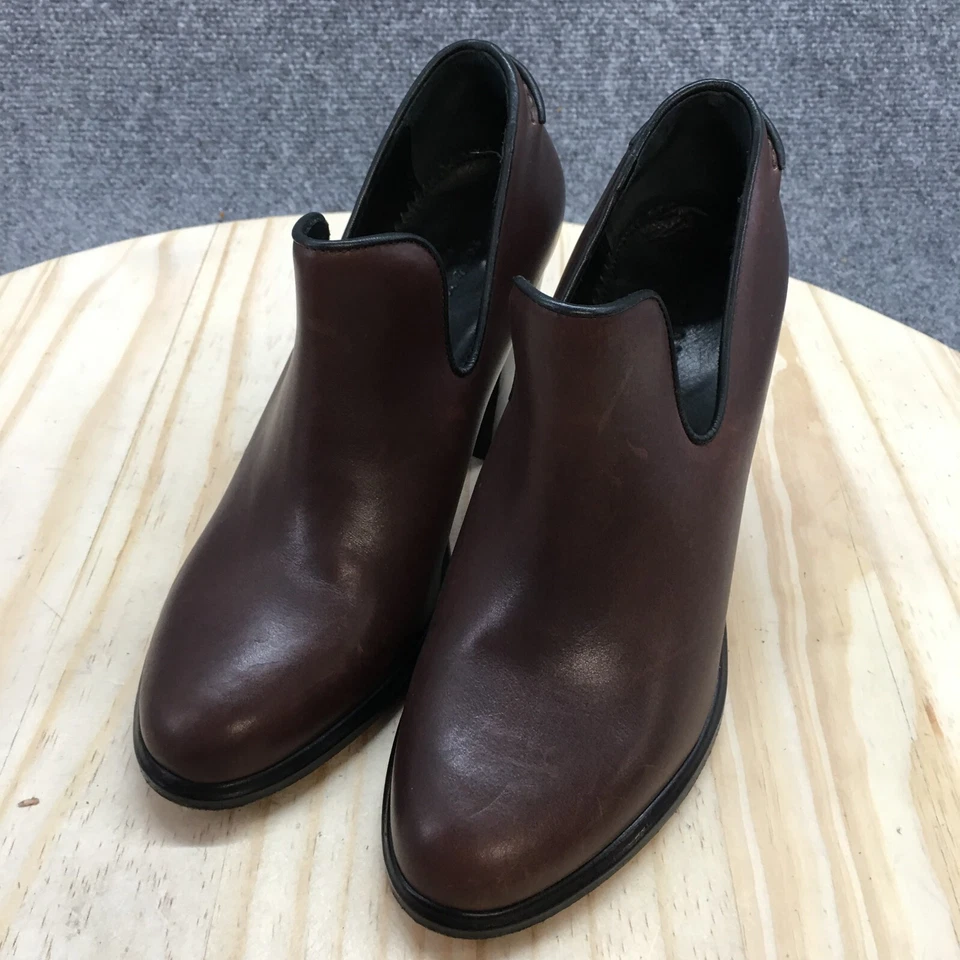 Rag & Bone Boots Womens 37 Ankle Booties Brown Leather Heeled Casual Almond - Image 3 of 4