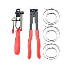 2Pcs CV Joint Boot Clamp Pliers Ear Type Banding Cutter Plier w 3 Pairs of Clips