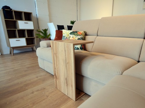 Sofá, mesa auxiliar de cama en roble sonoma o roble colores wotan, ¡diseño escandinavo! - Imagen 6 de 10
