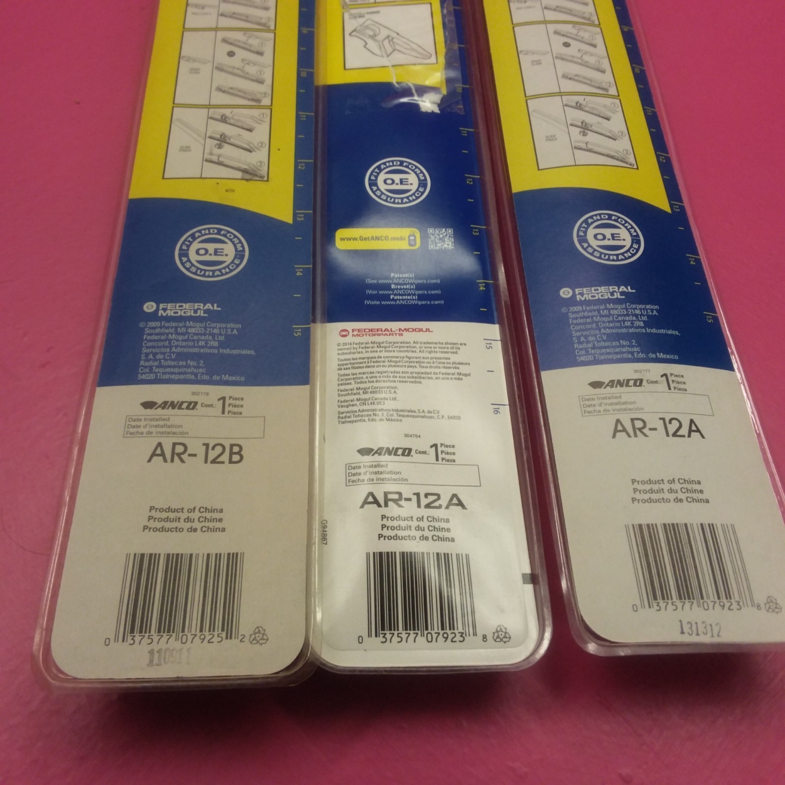 ANCO 2 AR1212A & 1 AR12B REAR WIPER BLADES eBay
