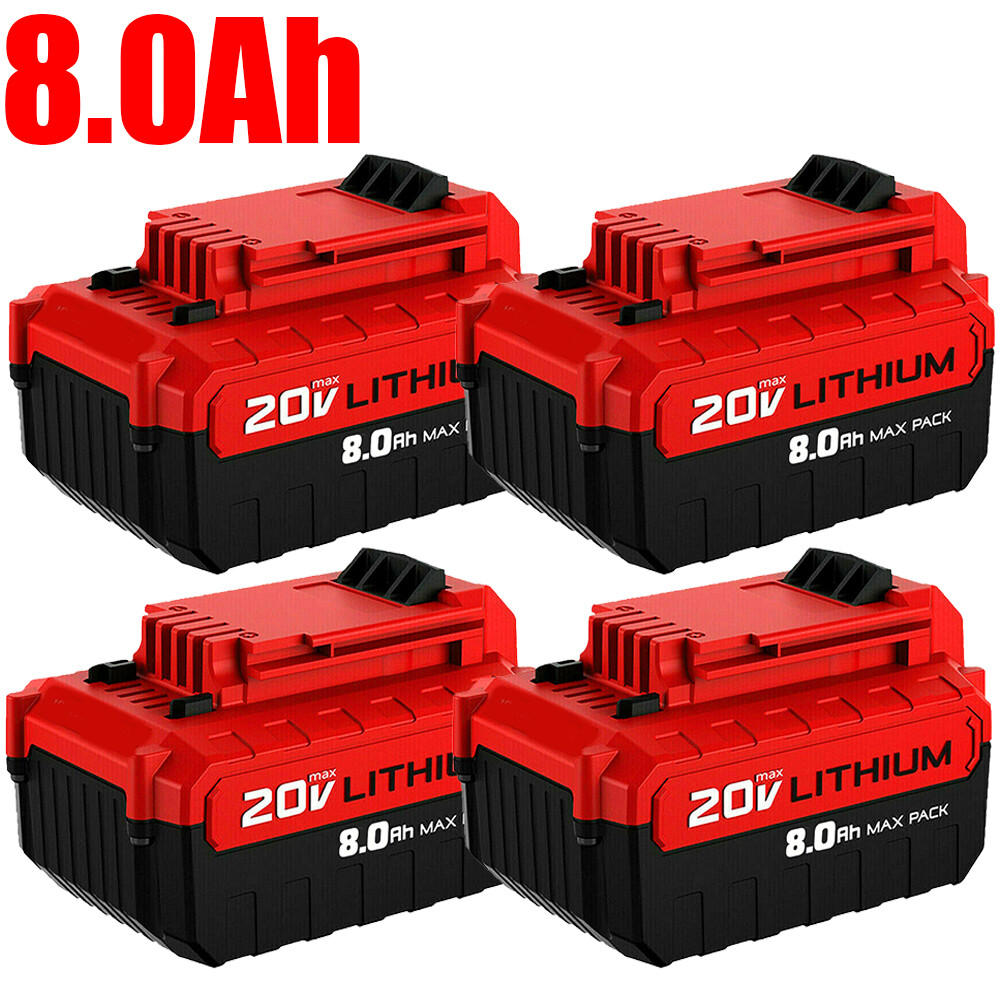 2-Pack 8.0Ah Lithium-Ion Battery For PORTER CABLE 20V Max Tools - PCC680L, PCC685L