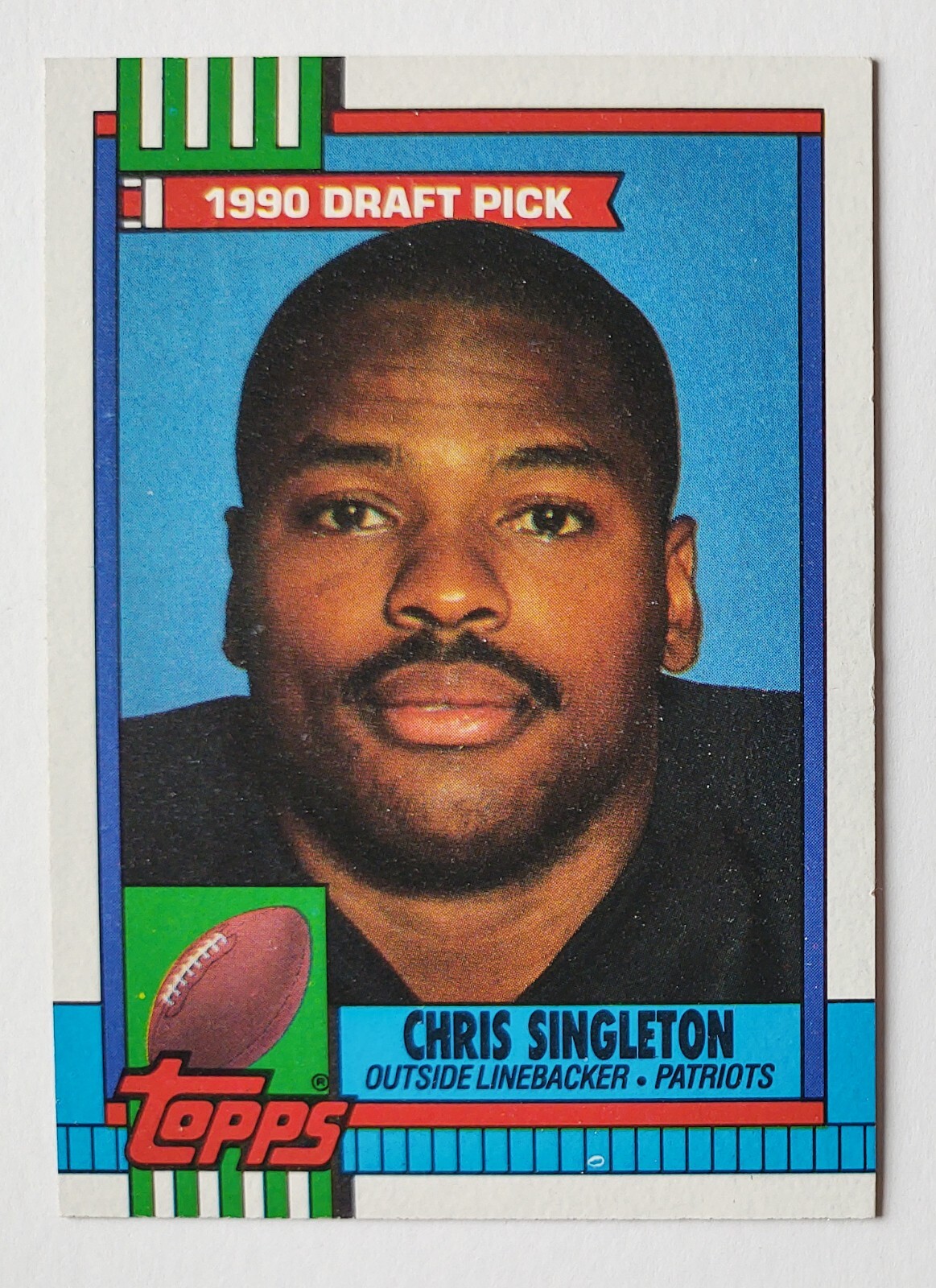 CHRIS SINGLETON 1990 Topps Football Rookie #416 New England Patriots