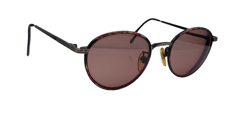 Vintage Sebastiano 1020 Brown Translucent Oval Sunglasses  display picture 1
