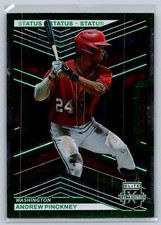 2023 panini elite extra edition baseball andrew pinckney green status 4/499 #97