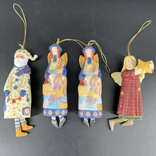 Christmas Angel Bell Ornaments Lang & Wise 1998 Ellen Stouffer Set of 4 First ED