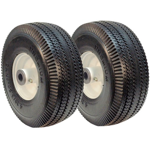 2Pk 15087 Flat Free 4.10/3.50-4 (10") Wheel Assembly For Time Cutter Z, 105-3471 - Picture 2 of 2