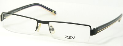 Zen 41043 11 BLACK EYEGLASSES GLASSES METAL HALF RIM FRAME 54-16-140mm ...