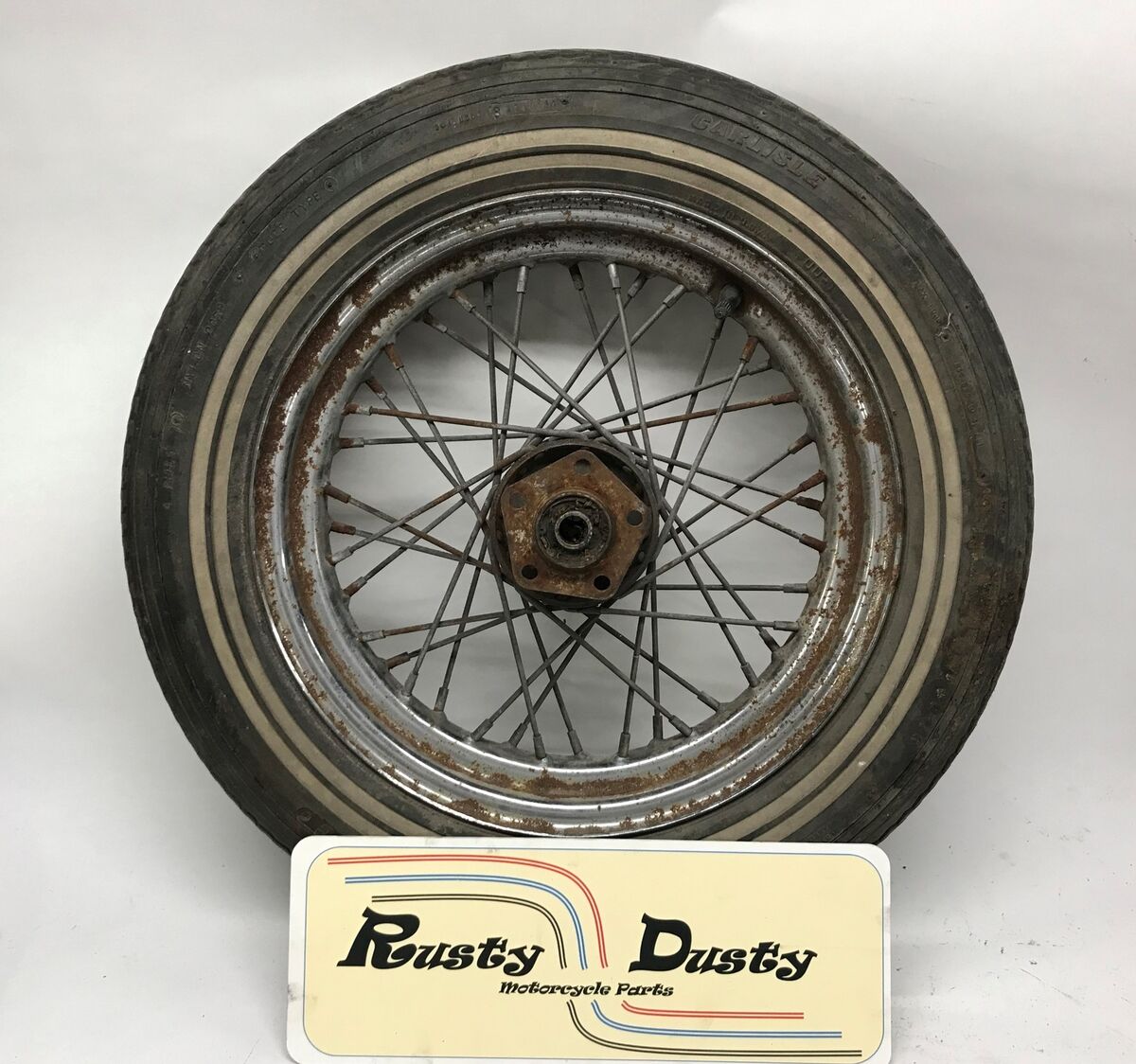 Vintage Triumph BSA Motorcycle 40 Spoked Spoke Wheel Vintage Triumph BSA Motorcycle 40 Spoked Spoke Wheel