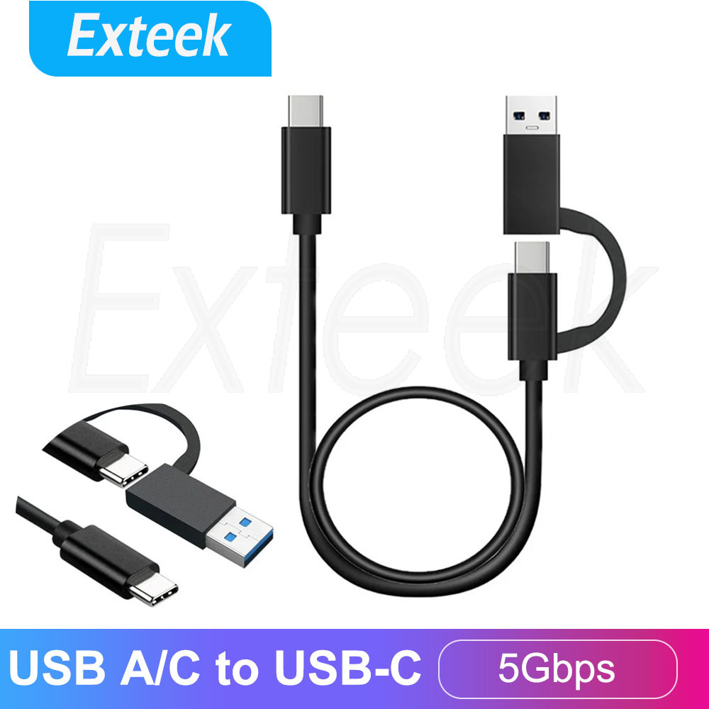 2 in 1 USB A/C to Type C USB C Fast Charging Cable 5Gbps for iPhone 17 Samsung