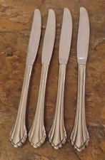 Oneida Clarette Set of 4 Dinner Knives Community Stainless Flatware Lot B