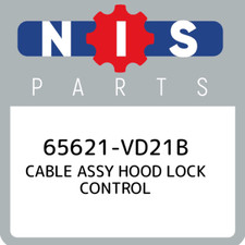 65621-VD21B Nissan Conjunto de Cable Capó Bloqueo Control 65621VD21B, Nueva Pieza Original OEM