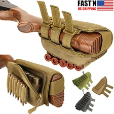Buttstock Shell Holder Tactical Shell Holder for Shotgun Rifle Cheek Rest Pouch