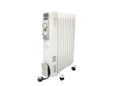 Image of Electric Oil Filled Radiator Portable Heater With 3 Heat Settings Thermostat