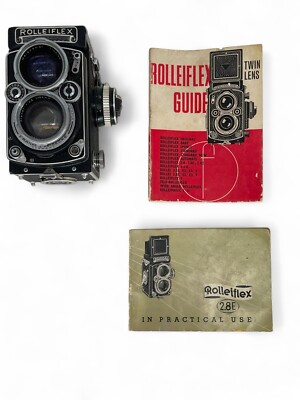 Rollei Rolleiflex Carl Zeiss TLR Planar 80mm Film Camera AS IS 