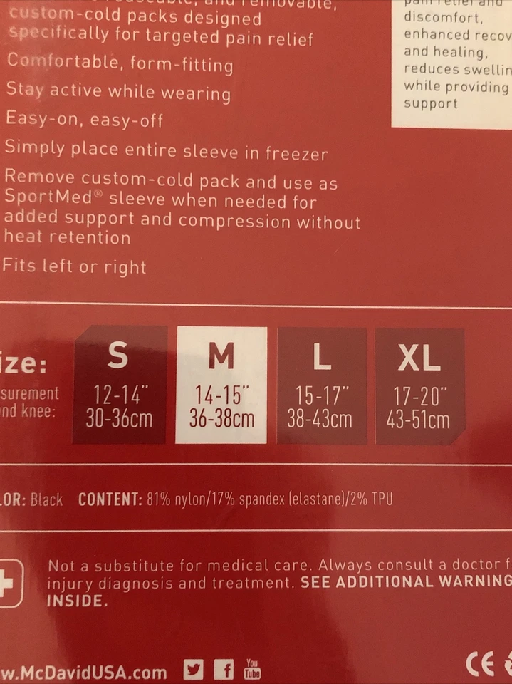 McDavid Custom Recovery Cold Pack Elastic M - Image 3 of 3