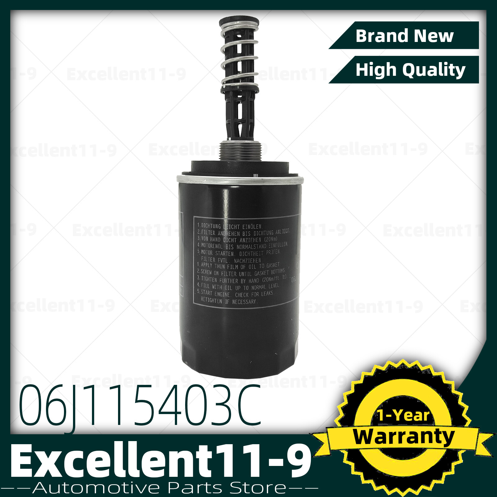 1.8T 2.0T Engine Oil Filter with Pressure Pipe 06J115679E 06J115403C For VW AUDI
