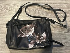 Simply Vera Wang Handbag. Floral Faux. Black - FREE SHIP!