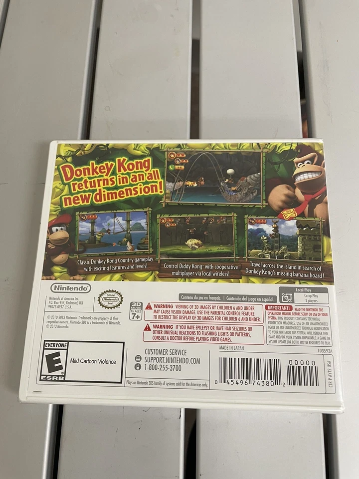 Donkey Kong Country Returns 3D (Nintendo 3DS, 2016) Nintendo Selects SEALED NEW! - Image 2 of 3