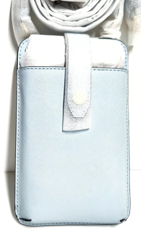 Bolso Bandolera Michael Kors Cuero Saffiano Smartphone Vista Azul 35R3GTVC2L NUEVO CON ETIQUETAS Foto 4 de 4
