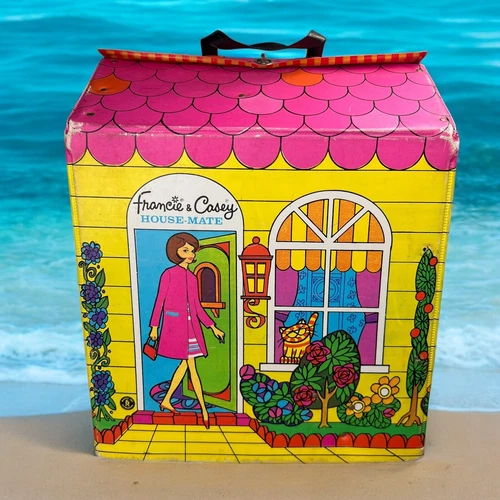 Vintage 1966 Barbie Francie And Casey House Mate Carrying Case Only #5152 RARE