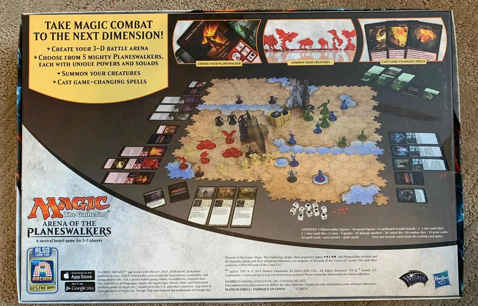 Magic The Gathering Arena of The Planeswalkers Hasbro Board Game 2014 Complete - Image 2 of 4