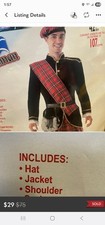 Halloween Scottish Men's Costume Size Large/Xl