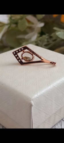 Bonito colgante de morganita y piedra transparente de oro rosa de 10 quilates - Imagen 5 de 9