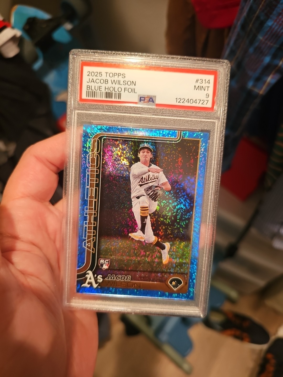 2025 Topps Series 1 - Jacob Wilson #314 Blue Holofoil /150 (RC)