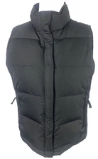 Gap Vest Jacket Womens M Black Puffer Down Quilted Preppy Track Outdoors Active
