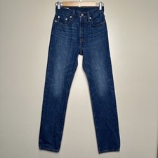 Levi  s 501 Big E Premium Straight Jeans Women's Sz 24 Medium Wash Button Fly