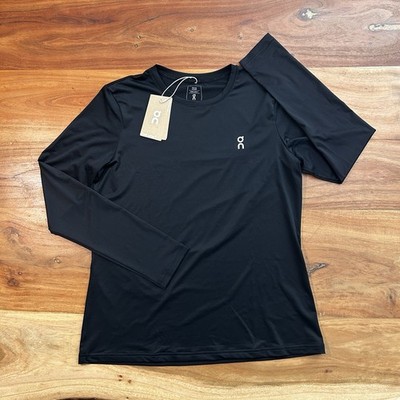 On Cloud Core Long-T Shirt Top Performance Running Women's Size MEDIUM Black New
