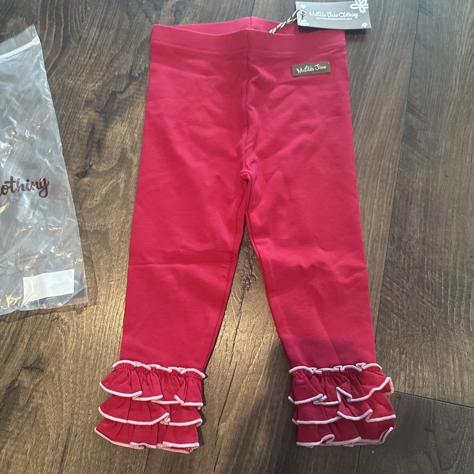 NUEVO CON ETIQUETAS Leggings Matilda Jane Niñas Rojos 18-24m Nuevo Bebé Rojo Legging Nuevo con Etiquetas Foto 2 de 4