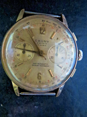 Cauny Prima Chronograph Kaliber Landeron 248, 1950er Jahre   Schweizer Klassiker