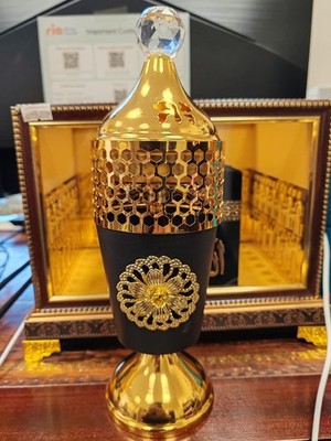 Luxus Golden Bakhoor Brenner - Eleganter Oud Räucherstäbchenhalter für Wohnkultur