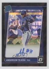 2021 Panini Donruss Optic Black Cracked Ice Prizm 9/25 Anderson Tejeda Auto 19ed
