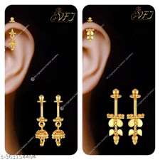 Indian Bollywood Gold Plated Bugadi Earrings for Women and Girls Jewelry Set