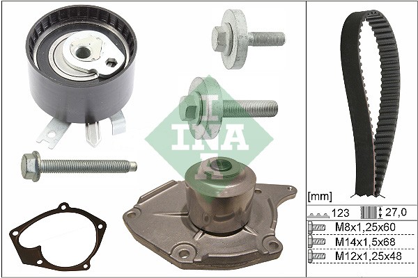 Wasserpumpe + Zahnriemensatz FÜR Renault, Nissan - Schaeffler INA 530 0197 31-image