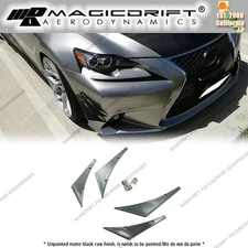 Universal Front Bumper Lip Splitter Fins Canards Valence Chin Carbon Fiber Print