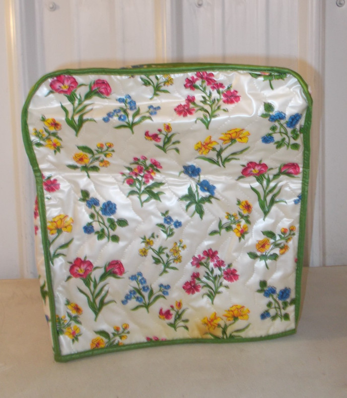Vintage Kitchen Mixer Small Appliance Cover MCM Quilted FLORAL
