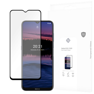 Panzerfolie Schutzglas Nokia G10 Displayschutz - Cazy - Schwarz