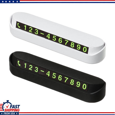 2PCS Temporary Parking Number Plate Car Dashboard