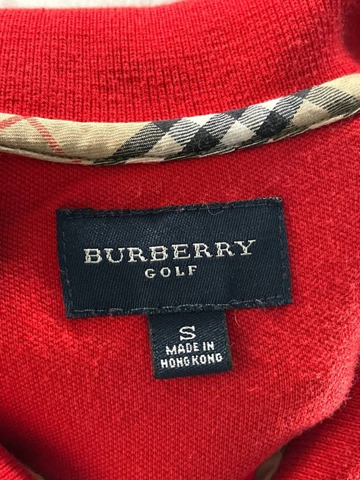 Burberry Golf Shirt Dress Womens Small Red Cotton - Image 3 of 4