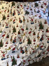 Pottery Barn Kids Dr. Seuss  s The Grinch  Max Flannel Duvet Cover  2 Shams FQ