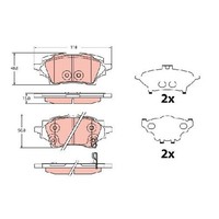 Bremsbelagsatz Scheibenbremse Hinten FüR Toyota Corolla EA1 18 Bis 26 D6360 Neu