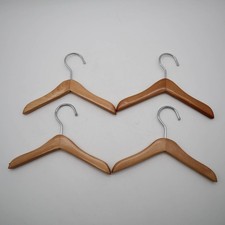 4 Doll Clothes Hangers Wooden Dresses Tops 18-20" Play Dolls American Girl